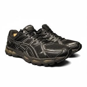 Asics Gel Kayano 21 Running Shoes Black Onyx Silver Gel Sneakers Size 14